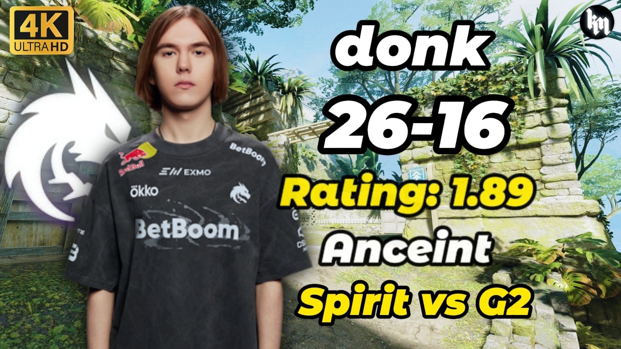donk (26-16) Spirit vs G2 (Ancient) ESL Pro League Season 23 Stage 2 #cs2 #Spirit #donk
