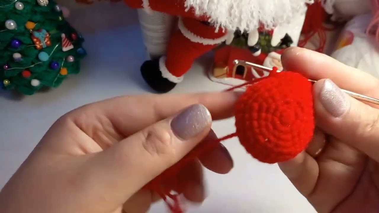 Новогодний чехол на шампанское🎅 1 ЧАСТЬ вяжем крючком🎄🎁