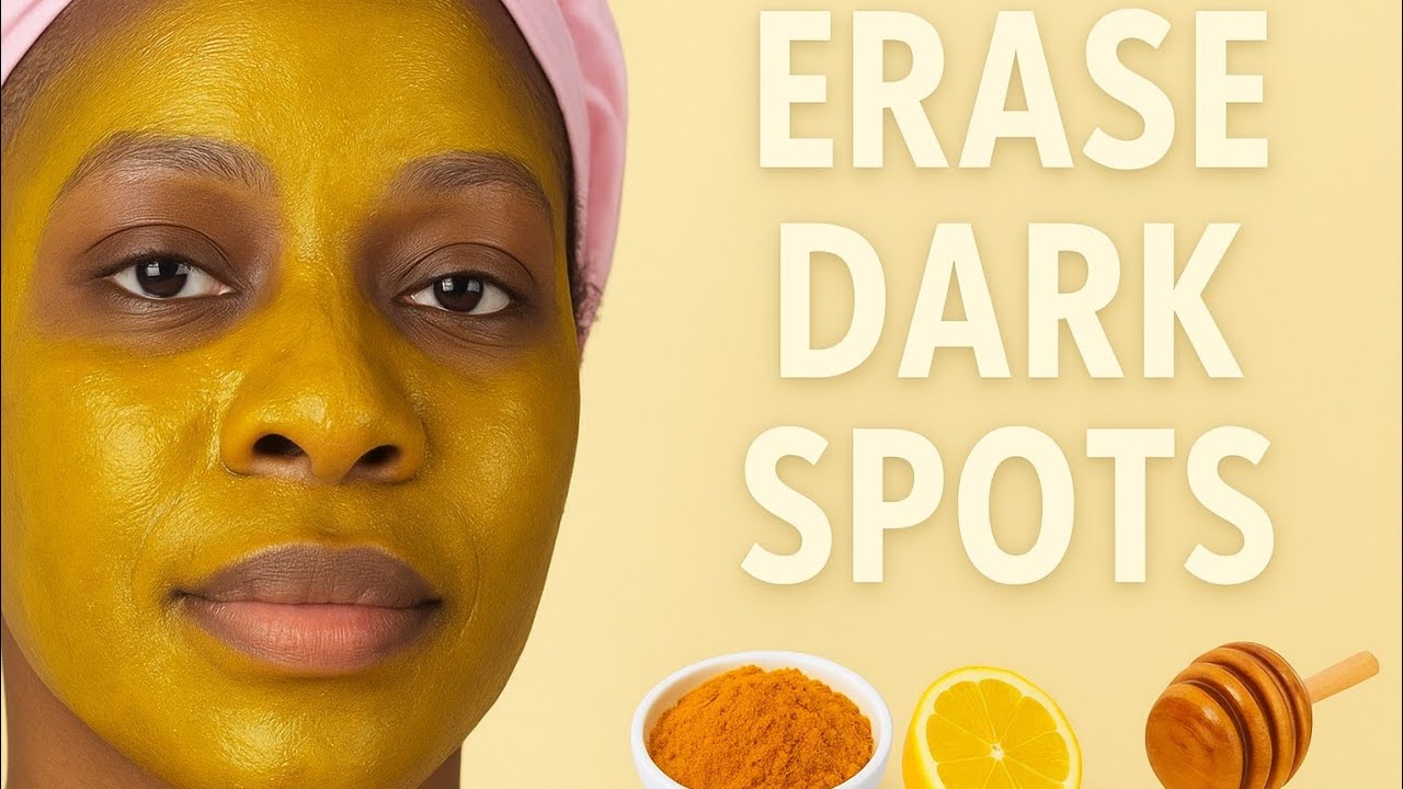 “Erase Dark Spots Naturally ✨ | DIY Turmeric, Honey &t Lemon Face Mask for Glowing Skin”
