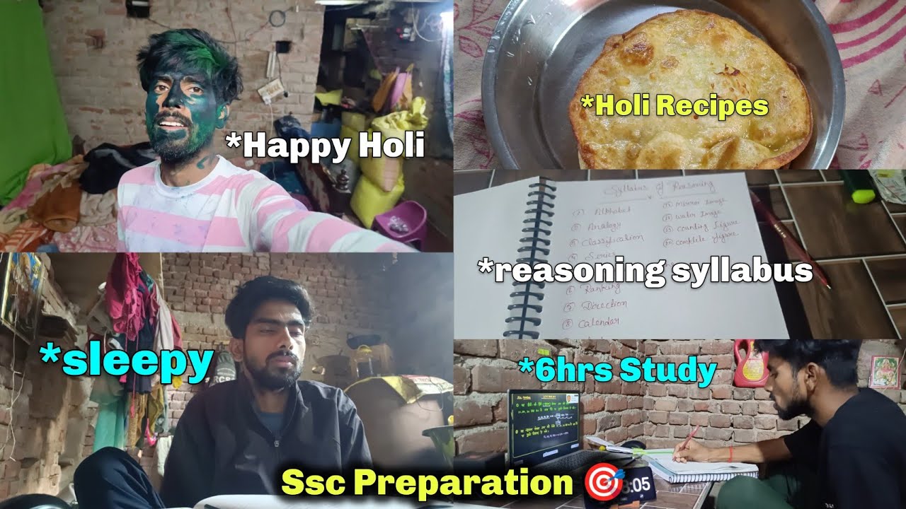 🎨 Festival vs Study | Holi Day Study Routine | SSC Aspirant Motivation #ssc #sscpreparation 
