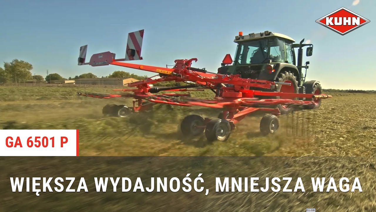 Alternatywa dla zgrabiarki jednokaruzelowej? | Zawieszana zgrabiarka dwukaruzelowa KUHN GA 6501 P