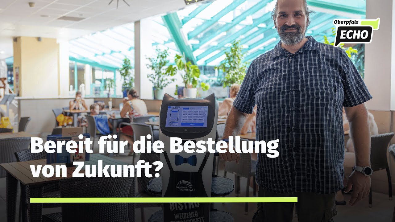 Die neue Bedienung im Bistro der Weidener Thermenwelt ist ein Roboter: Alle G&auml;ste lieben Bella