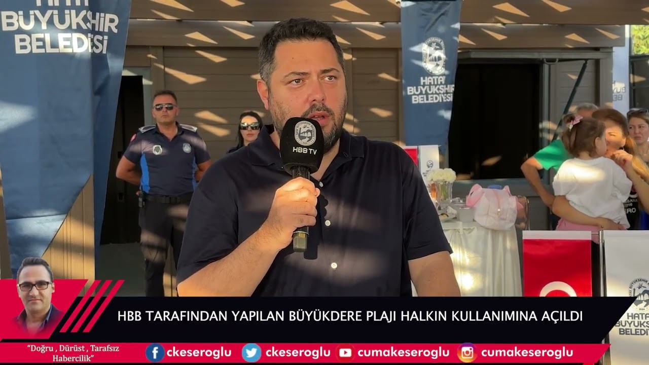 BÜYÜKŞEHİR BELEDİYESİ TARAFINDAN YAPILAN İSKENDERUN BÜYÜKDERE PLAJI HALKIN HİZMETİNE AÇILDI
