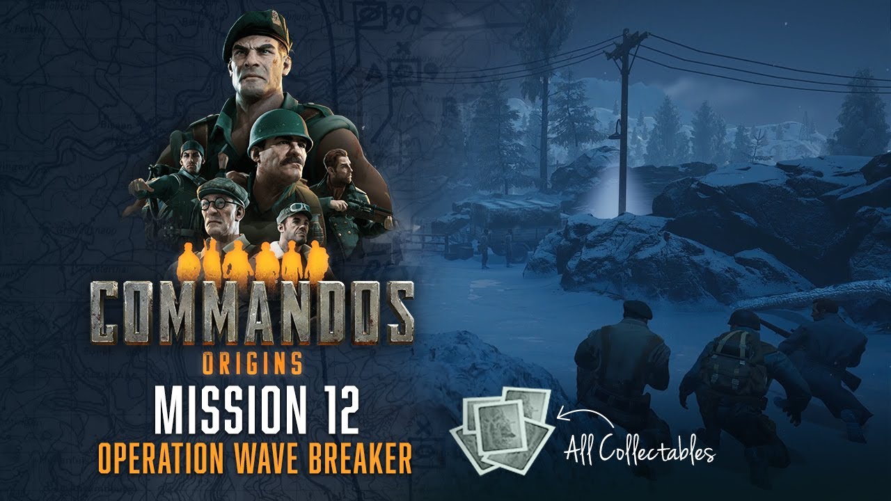 Commandos: Origins - Mission 12 (Hard) | Operation Wave Breaker | Walkthrough | All Collectables