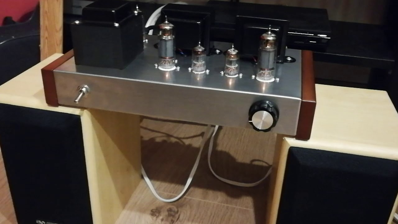 Douk Audio 6J1 6P1 (6Z4) vacuum Tube amplifier DIY Kit - First Time Power On