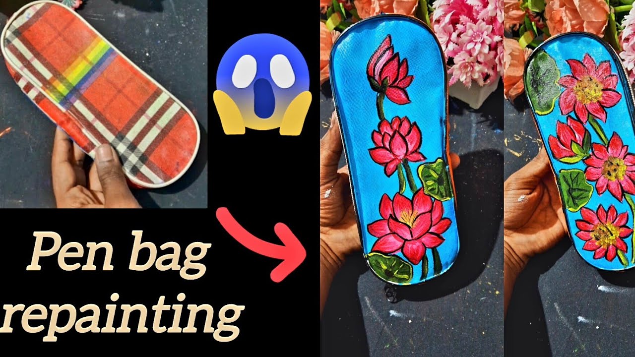 How To Give A New Look To An Old Penbag | Old Pebbag Makeover | #art #drawing 🎨😊😊