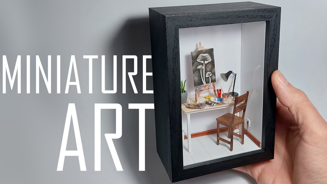 Miniature Artist's Table Diorama | Shadow Box Art
