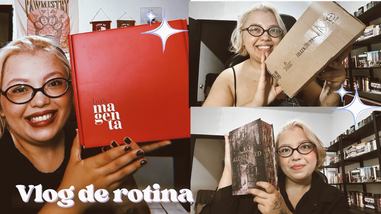 Vlog #252 | Unboxing Box magenta & Beleza Brasileira e lendo Alchemised 🫡❤️‍🩹