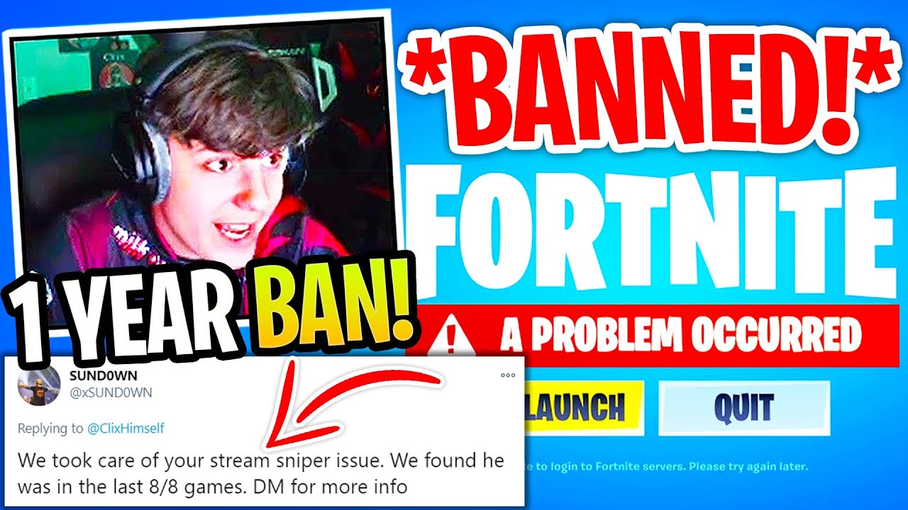 CLIX *BANS* STREAM SNIPER for 1 YEAR...then RONALDO does THIS NEXT GAME! (HILARIOUS)