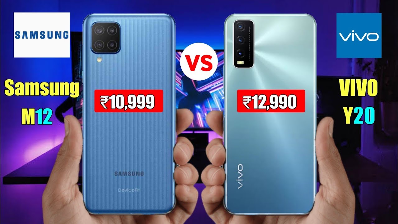 Samsung galaxy M12 Vs vivo Y20 full Comperision | battery Comperision| gaming review | camera test |