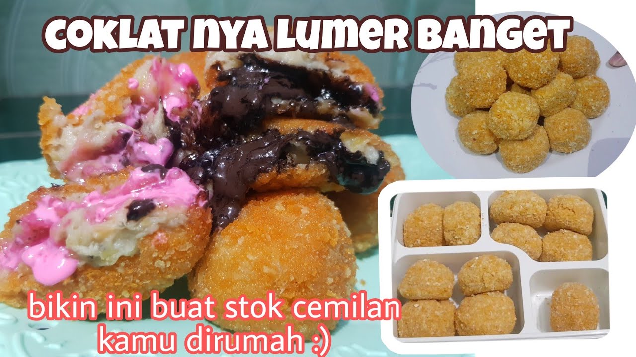 Dirumah ada pisang? Dibikin ini aja yuk || Bola bola pisang isi coklat bisa buat frozen food