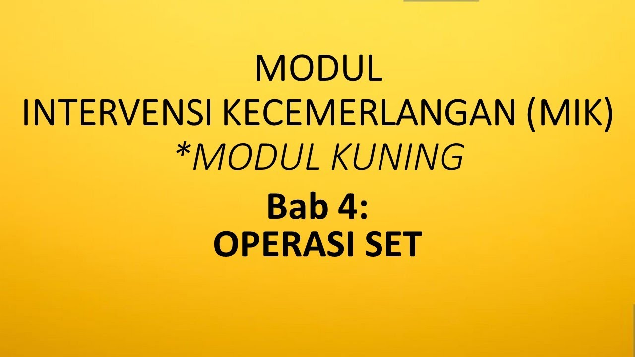 Bab 4 Operasi Set