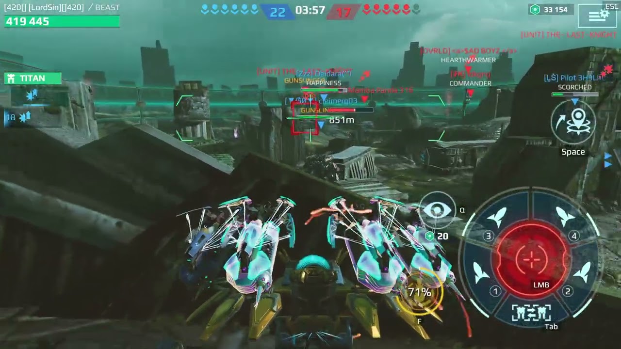 War Robots MK2 lvl6 Neon Kaji with MK2 lvl5 weapons