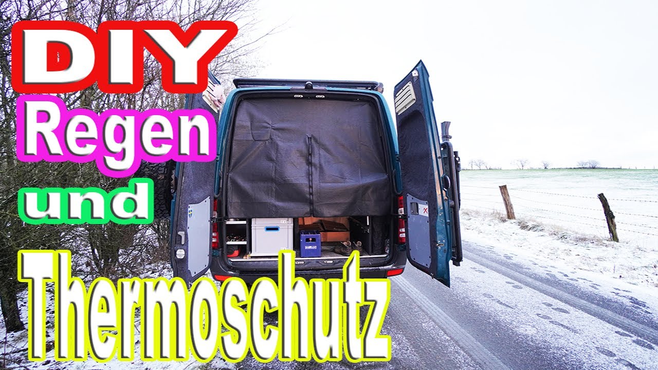 DIY Thermoschutz für Hecktüren ohne Klett II Kastenwagen Van selber machen