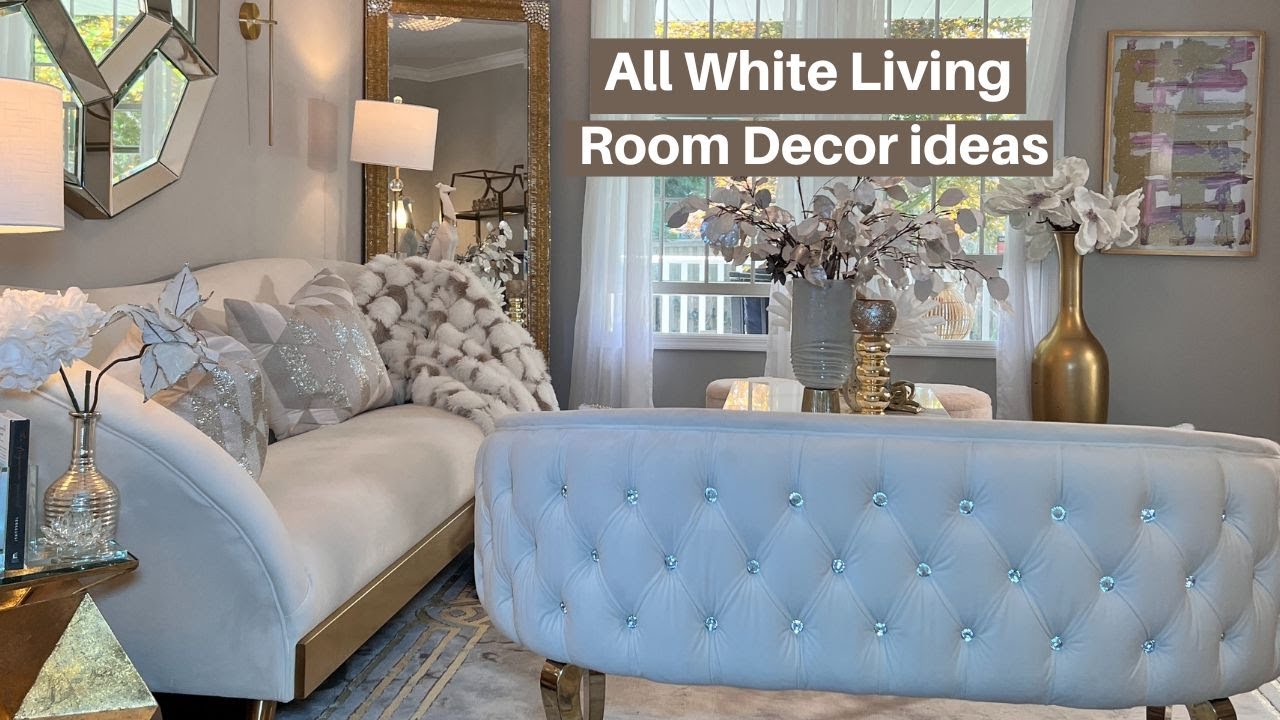 Living Room Decorating Ideas // All white Living Room Ideas