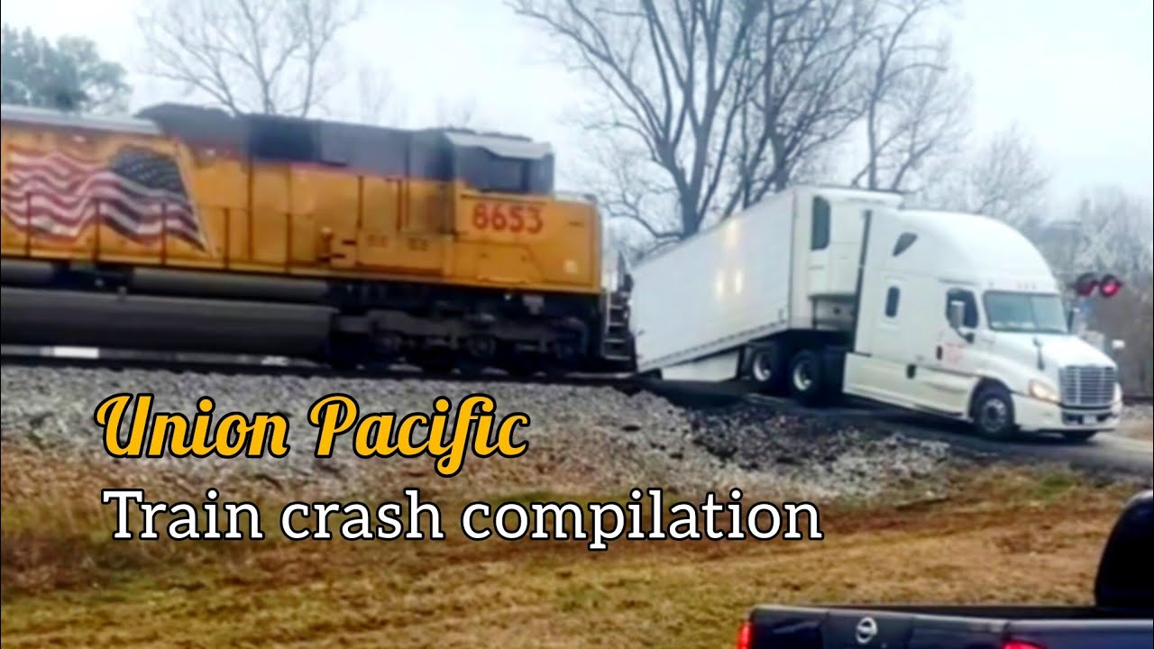 Union Pacific train crash compilation