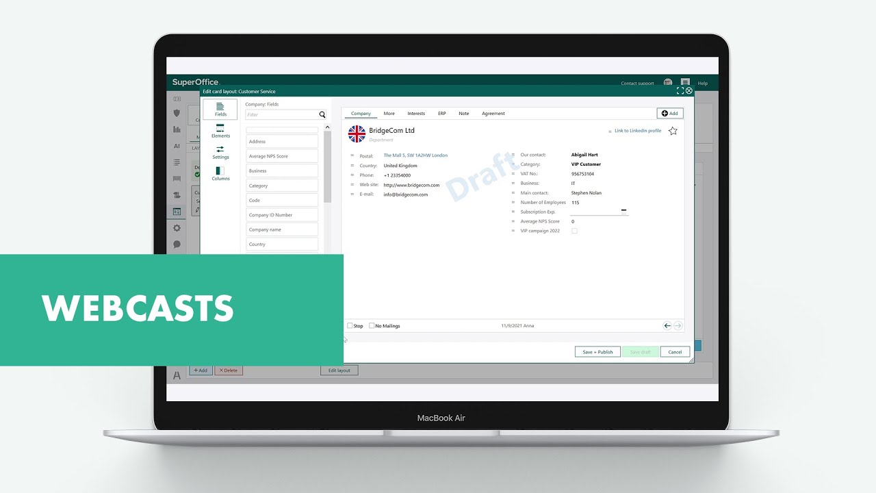 Webcast: Kom i gang med konfigurerbare skjermbilder i SuperOffice 10