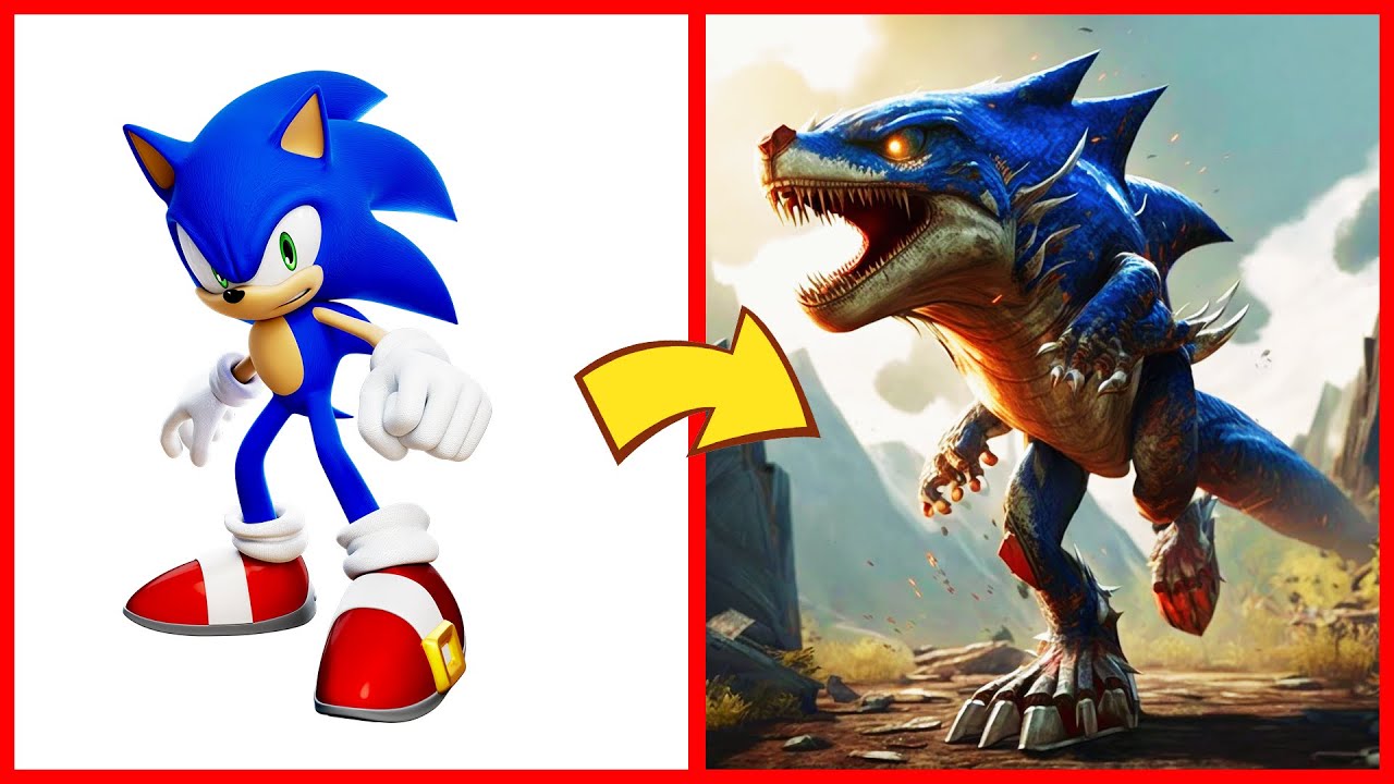 SONIC the Hedgehog ALL CHARACTERS as DINOSAURS 2024