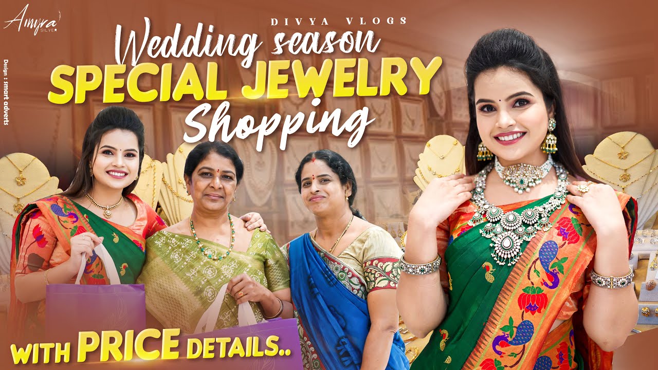 Wedding Season Special Jewellery Shopping | Amyra Silver |Beautiful Unique Collection || Divya Vlogs