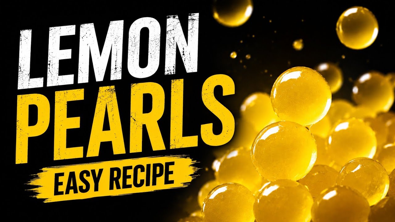 How to make lemon pearls? Molecular caviar - easy method with agar #recipe | Fine Dine at Home