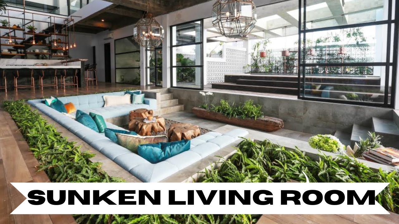 Sunken Living Roon Home Decor & Home Design | And Then There Was Style