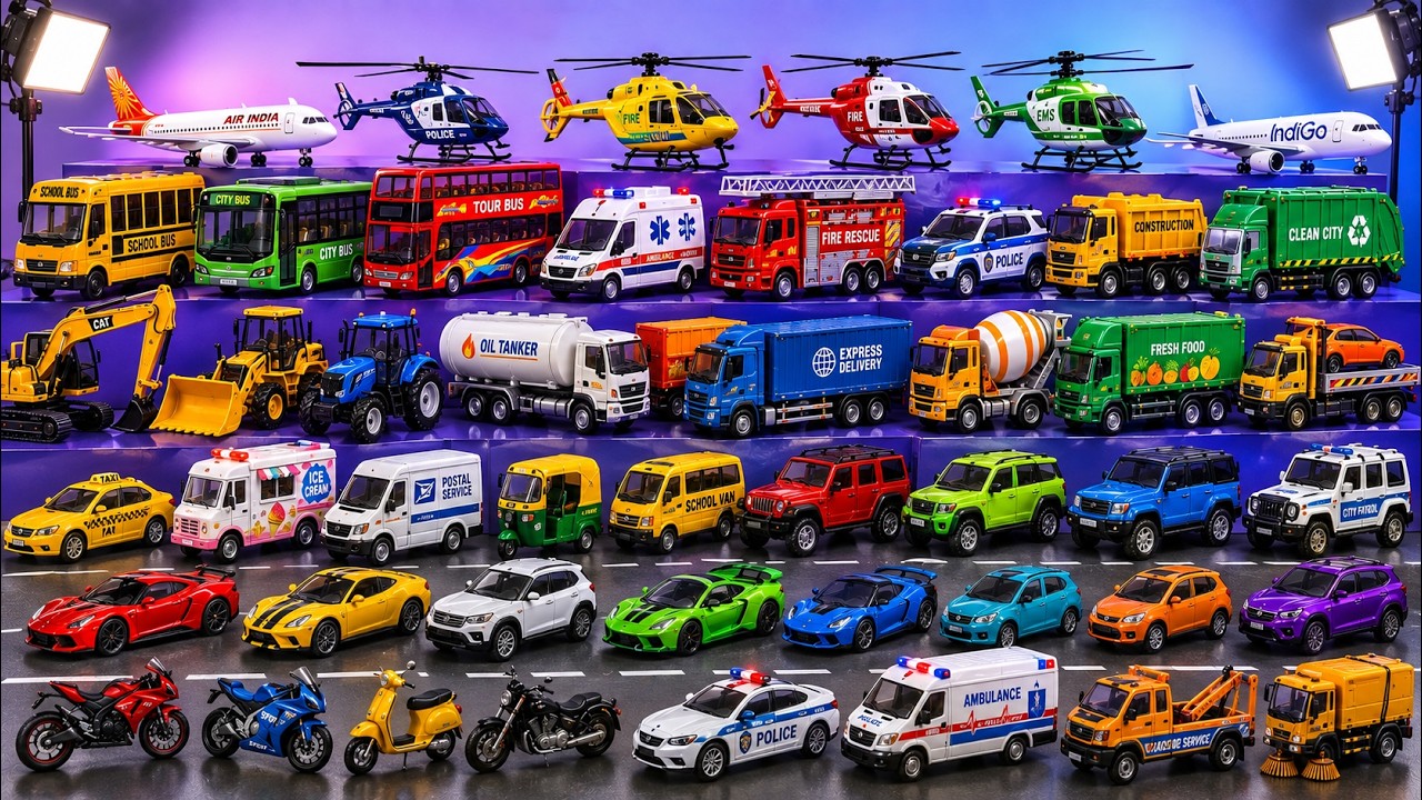 Toy Vehicle Track Test 🚗🚑🚒 | Amazing Driving & Performance Check