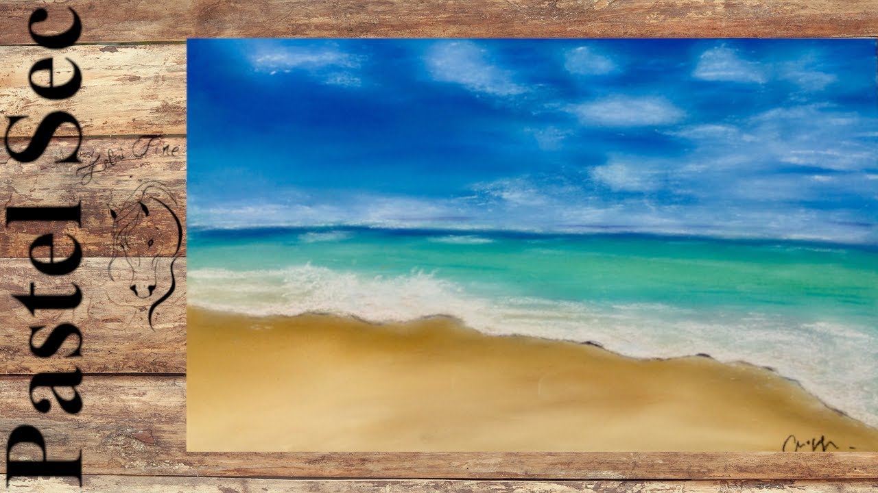 Dessiner une plage facilement au pastel sec
