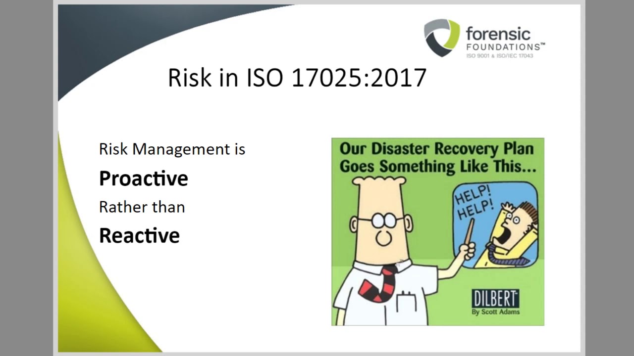 Forensic Science, ISO17025 & Risk Management