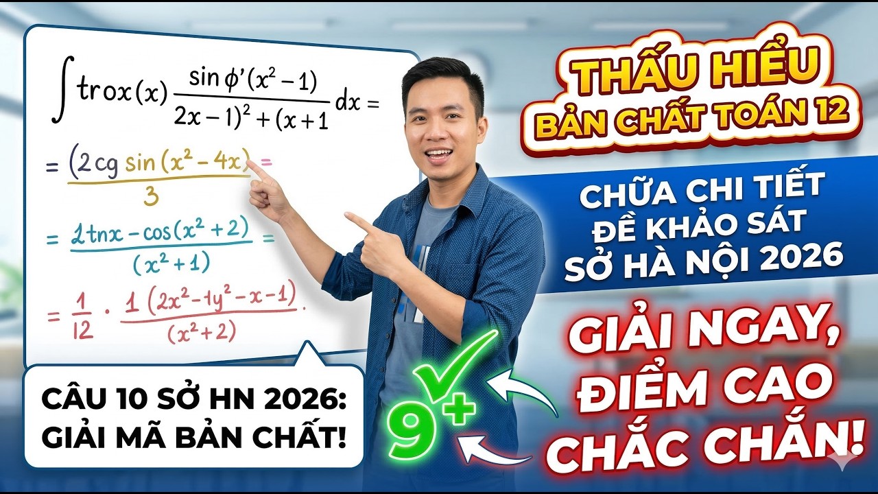 CHỮA CHI TIẾT, BẢN CHẤT ĐỀ KHẢO SÁT TOÁN 12 HÀ NỘI 2026