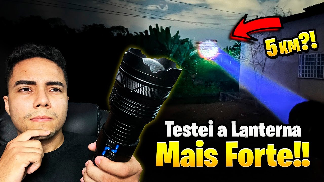 Testei a Lanterna Laser Mais FORTE do Mundo - É INACREDITÁVEL!