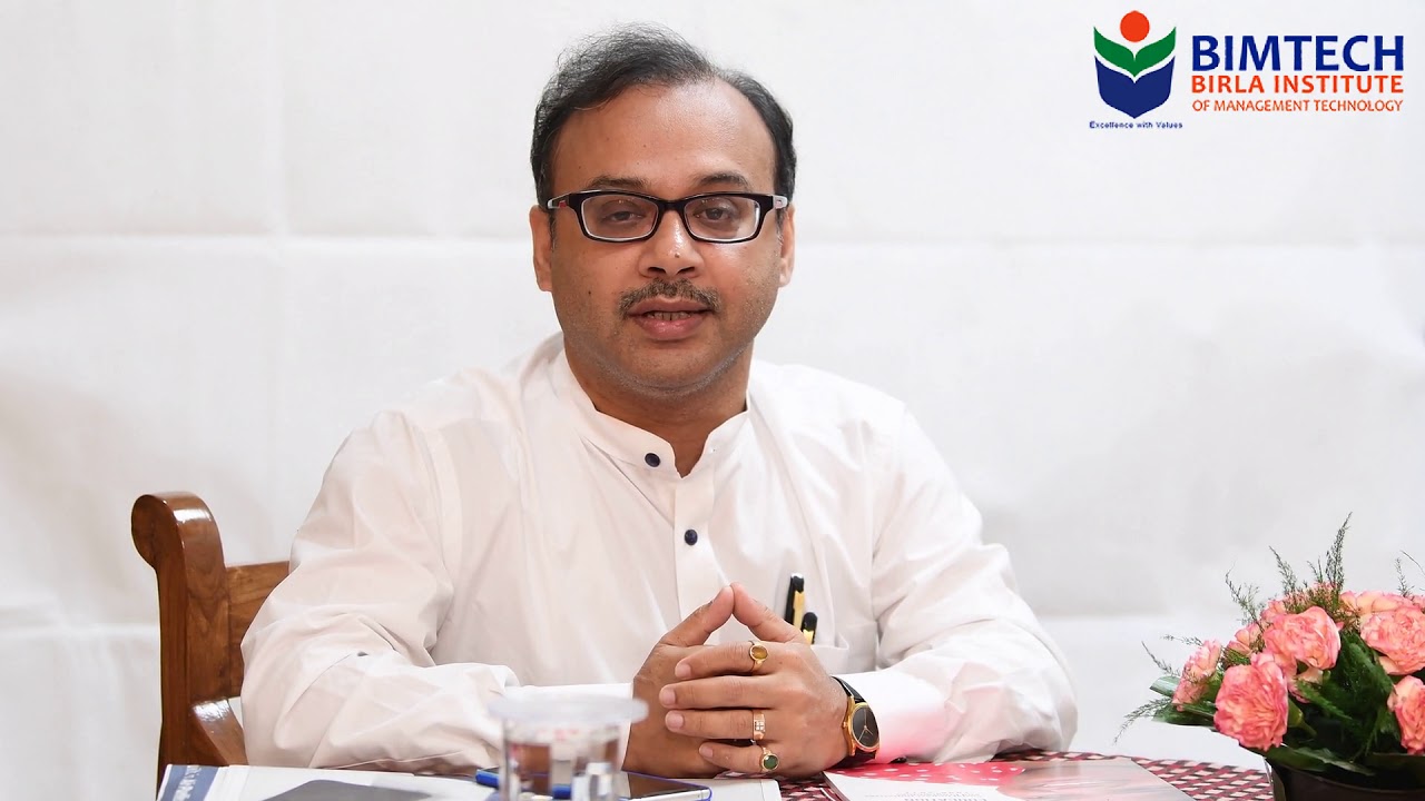 Mr Anirban Banerjee, Head – E Governance, VFS GLOBAL, India  sharing his experience at BIMTECH