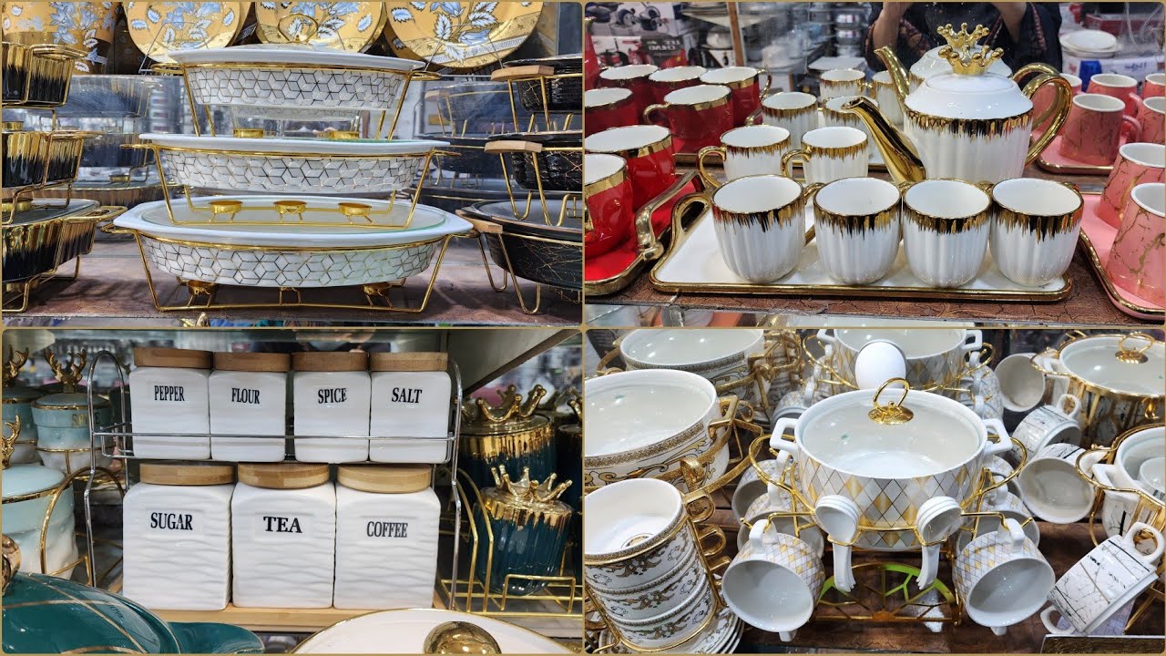 Imported Crockery Wholesale Market Gujranwala/Fancy Tea Set,Branded Soup Set,Buffet Dishes,Spice Jar