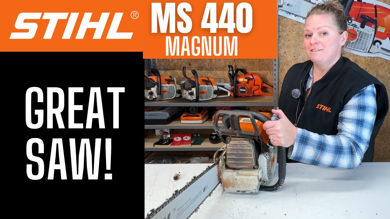 Stihl MS 440 Magnum Arctic Chainsaw!   Only Gets Used Once Every 5 Years!