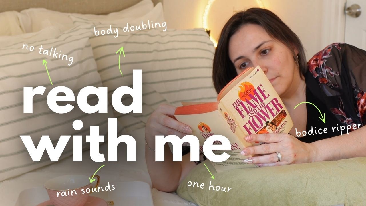 Read With Me 🌧️ 1 Hour Body Doubling (Rain Sounds, No Talking, No Mid-Roll Ads)