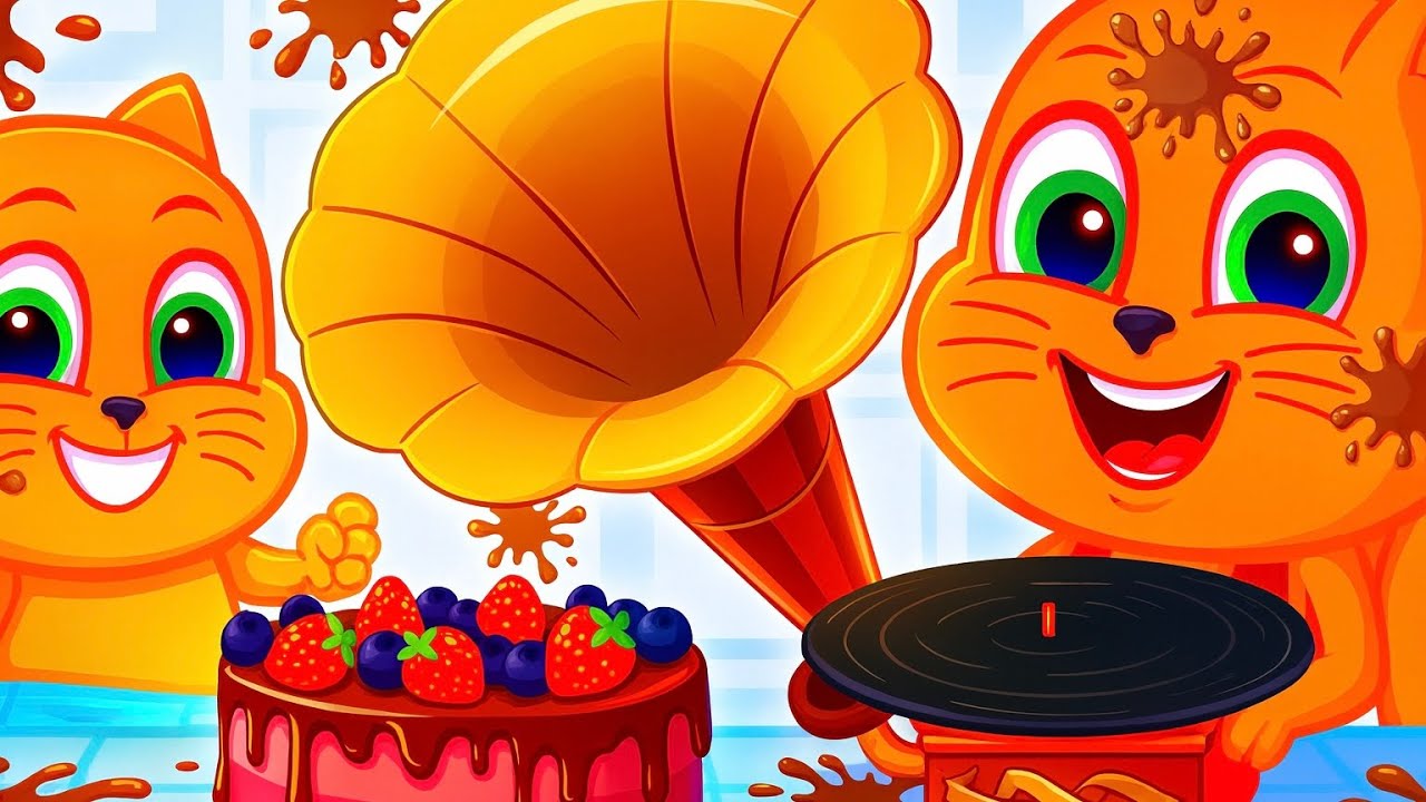 🔴 Família de Gatos - RITMO DO BOLO 🍰🎶🎂 Desenho Infantil em Português Brasil