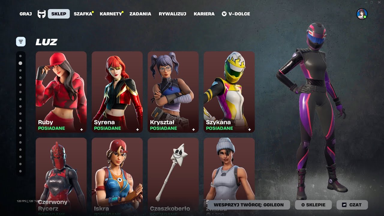 SKLEP FORTNITE 20.01.2026 *SZYKANA, CZASZKOBERŁO, KOBIETA-KOT ZERO, ISKRA, ISAAC, DESDEMONA*
