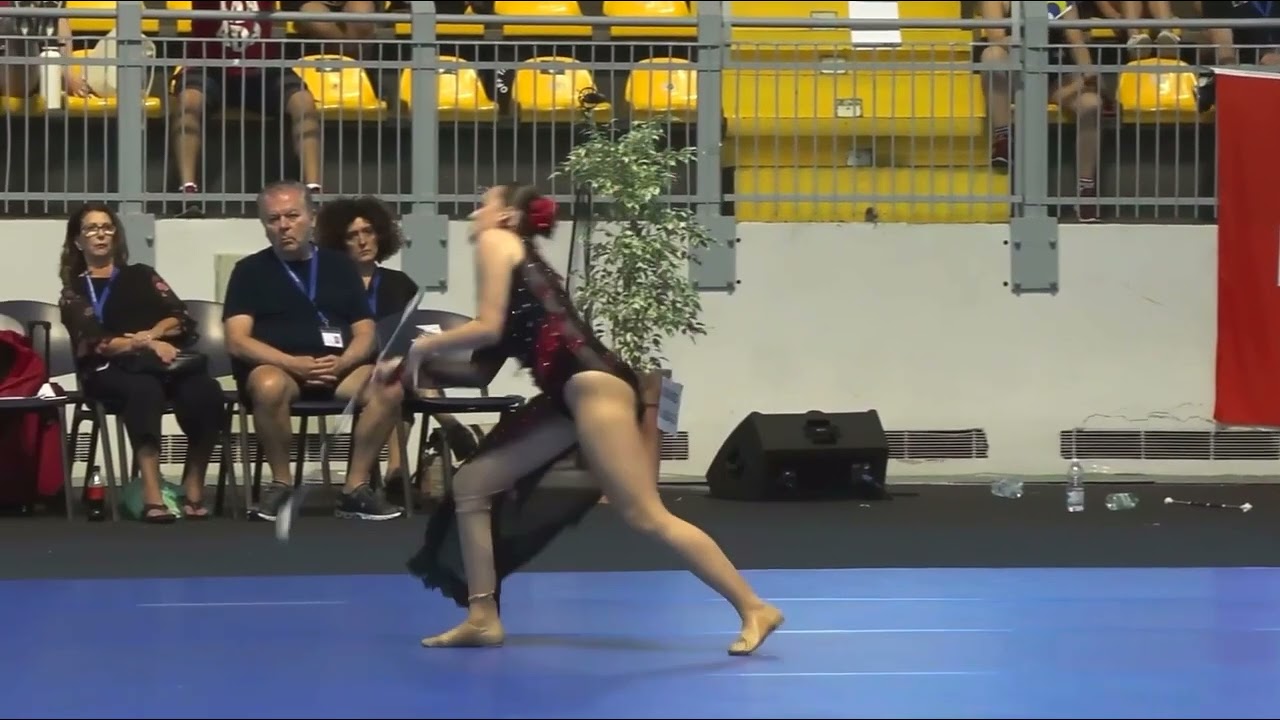 Anissa Nordine (FRA) Senior women Semifinal World Baton Twirling Championship Turin 2022