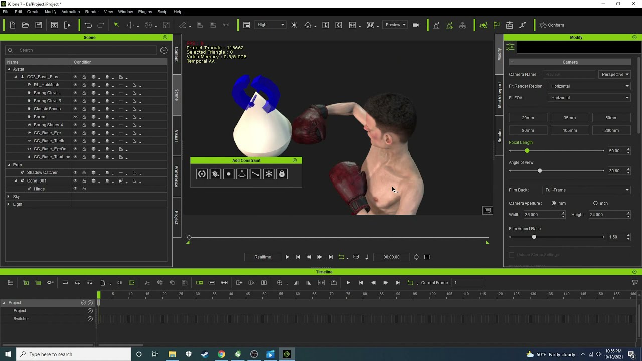 Iclone 7 Tips & Tricks - Physics Constraints (Punching Bag Prop)