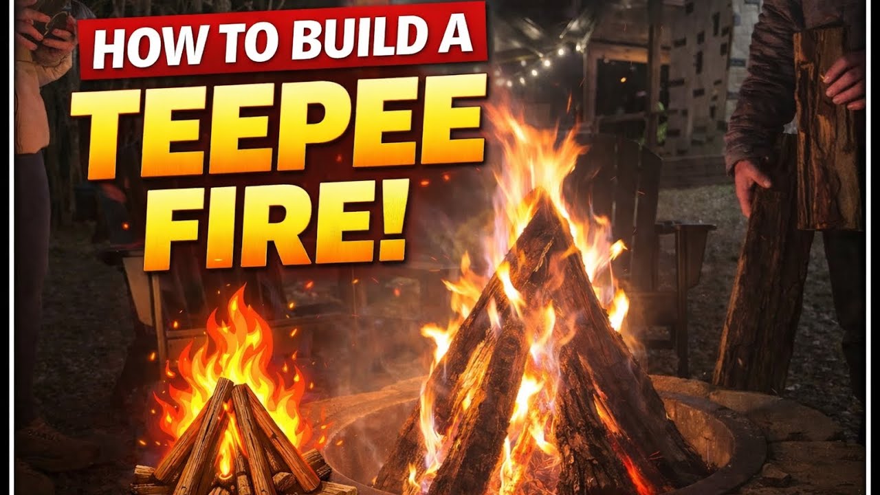 How to build a bonfire teepee fire