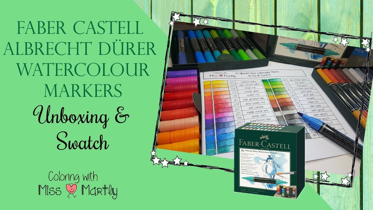 Unboxing & Swatch | The BEST Watercolour MARKERS: Faber Castell Albrecht Dürer