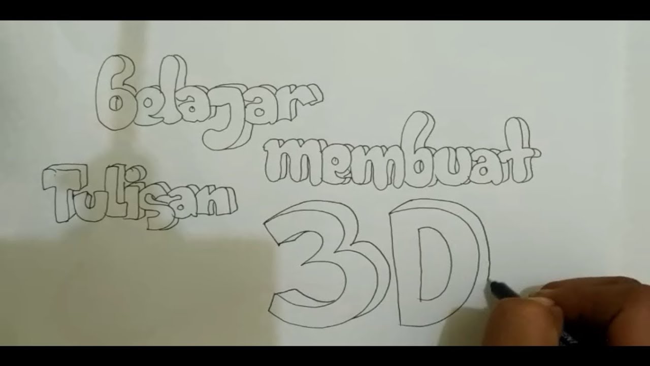 Belajar Membuat Tulisan 3D Dengan Mudah