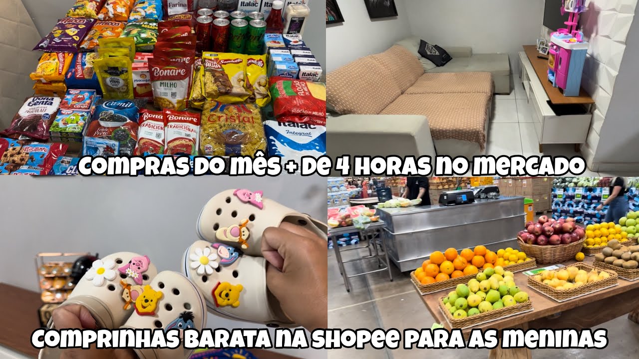 COMPRAS DO MÊS, COMPRINHAS BARATINHAS PARA AS MENINAS, ROTINA DO LAR 🏡 