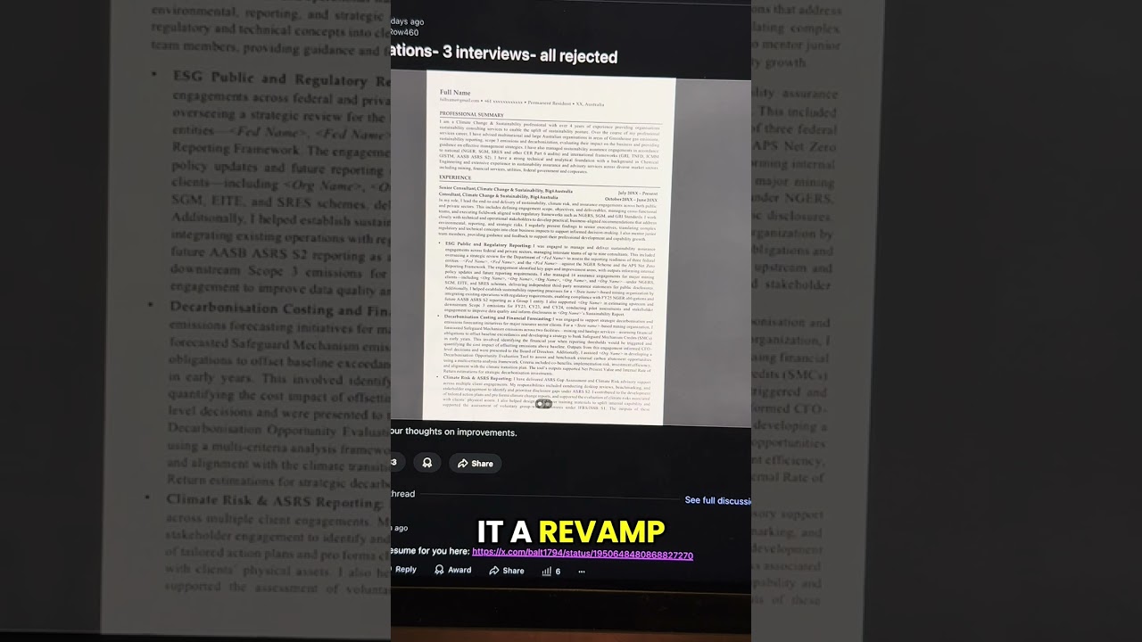 Reddit Resume Revamp: From Essay to Resume