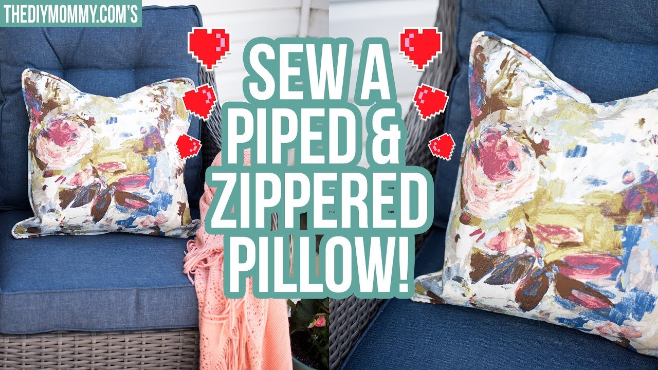 How To Sew A Throw Pillow With Piping And Zipper