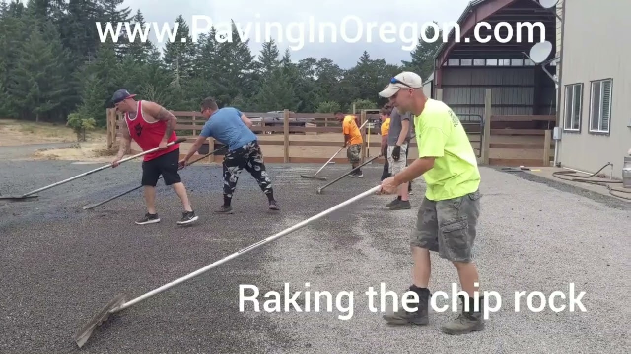How to chip seal a driveway.