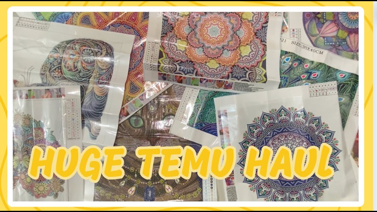 HUGE TEMU HAUL / TEMU UNBOXING OF 11 DIAMOND PAINTINGS