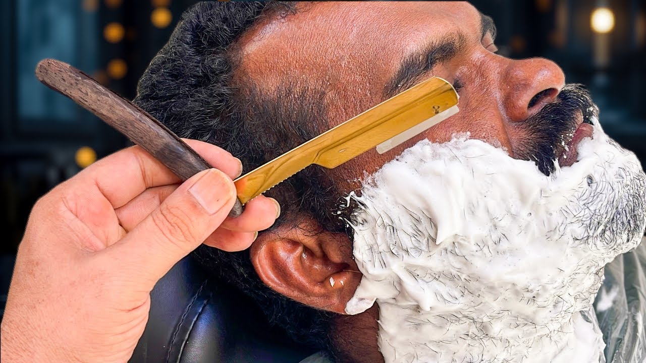 Ultimate ASMR Beard Shave - Relaxing Straight Razor Experience