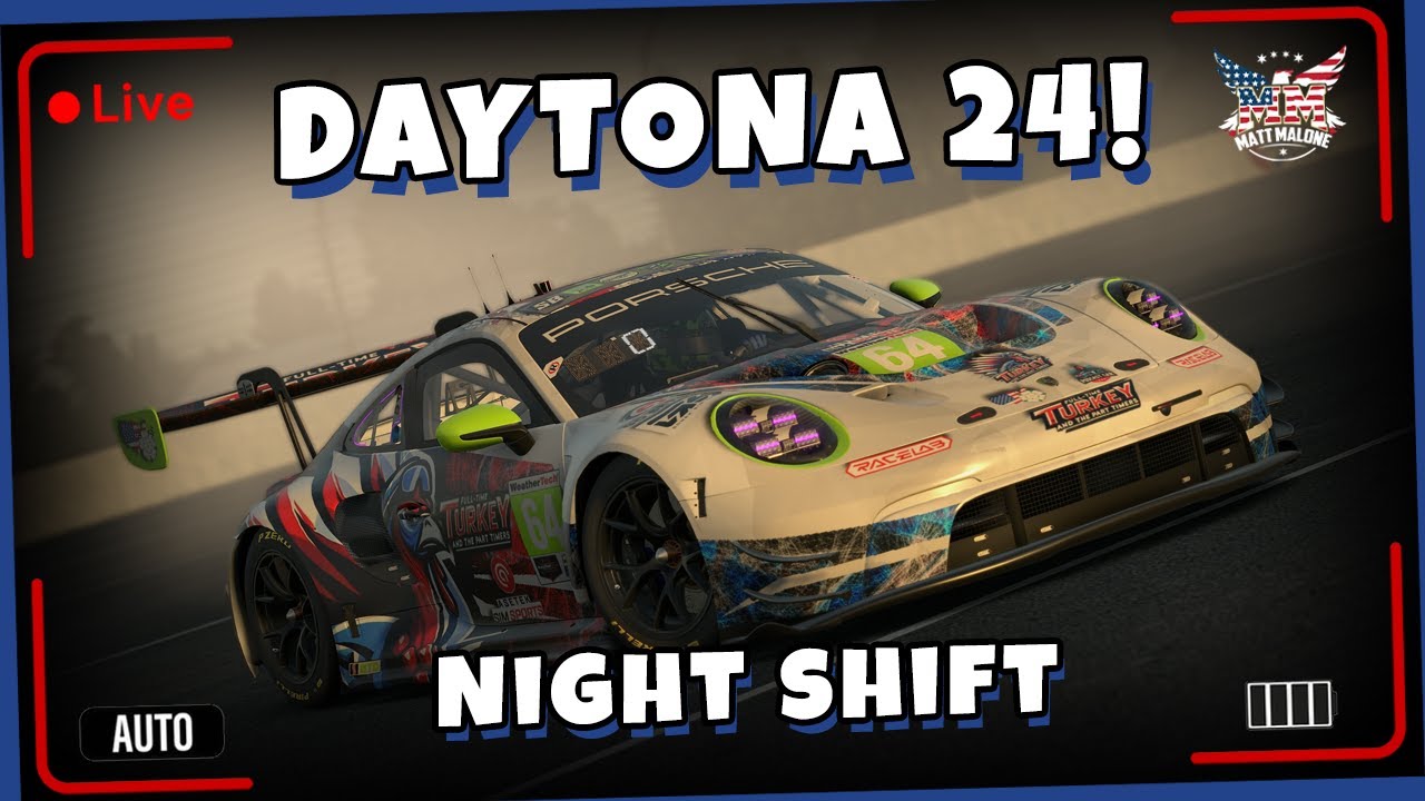 Night Shift, The Daytona 24 with TEAM TURKEY!  -  🔴  !24  🔴