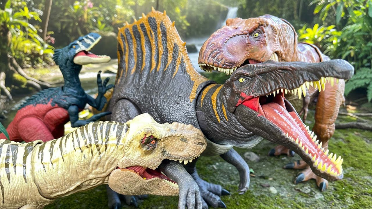 Jurassic World Unboxing Review Asmr Colorful Dinosaur T-rex Spinosaurus Mosasaurus Triceratops Truck