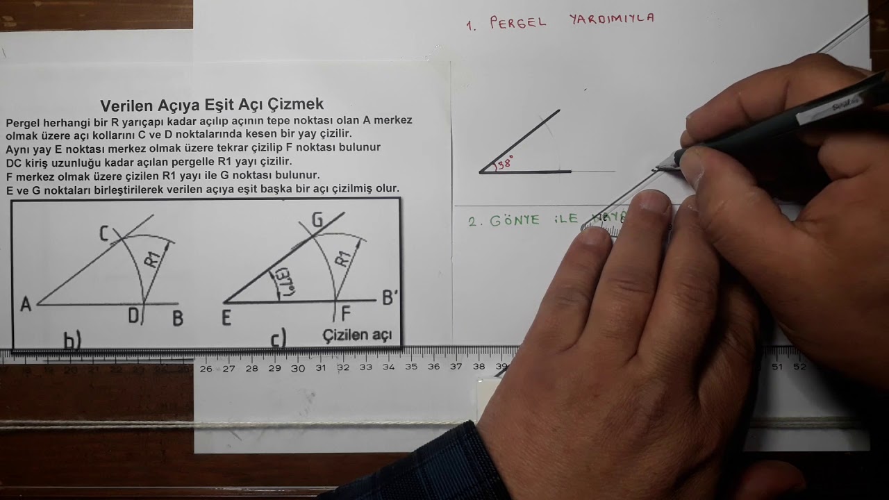 VERİLEN AÇIYA EŞİT AÇI ÇİZMEK